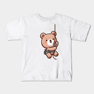 Cute bear Abseiling Kids T-Shirt